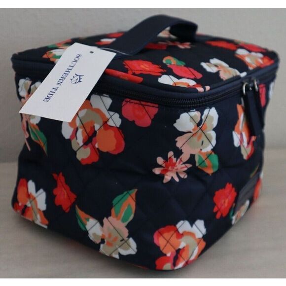 Southern Tide 11616-1702 Women's Dress Blue Floral Cosmetic Make-up Toiletry Bag - Picture 7 of 11